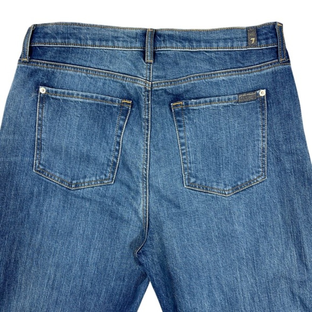 7 For All Mankind Ultra High-Rise Dojo Jeans 32" Flare Leg Trouser HEMMED 29 INS - Picture 6 of 10